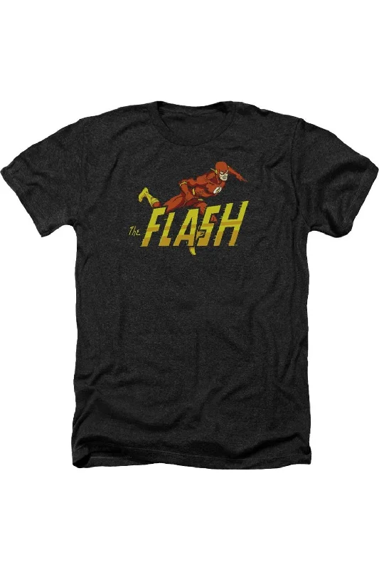 Casual Men's T-ShirtsDC Comics Flash 8 Bit Flash Adult Heather Tee / T-Shirt