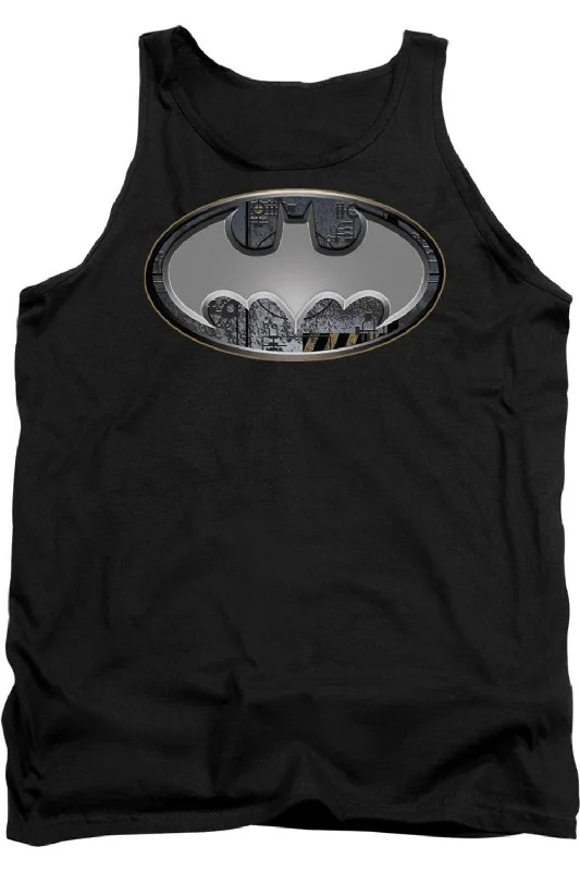Men's Shirts for FishingBatman Steel Wall Shield Adult Tank Top