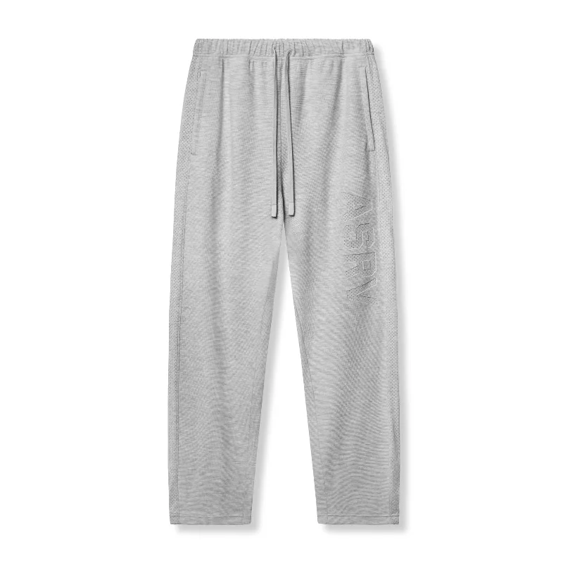 Men's Pants with Pleated Fronts0957. Waffle Knit Relaxed Sweatpant - Heather Grey