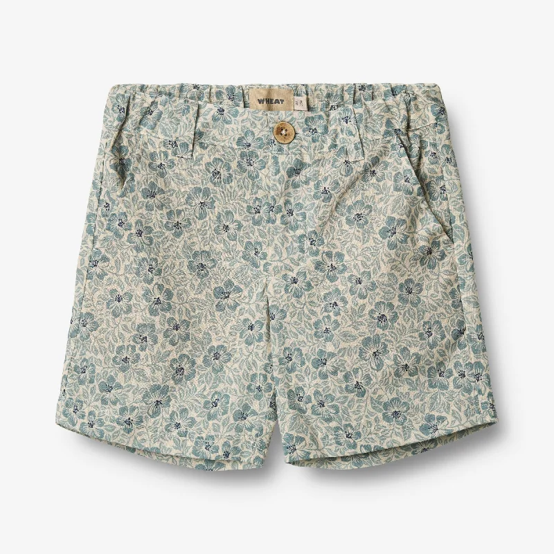 Men's Twill Pants for a Dressy LookShorts Elvig - aqua hawaii flowers