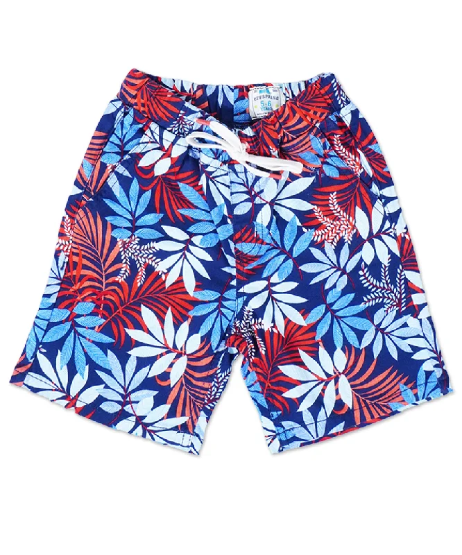 Men's Pants with Elastic CuffsBoys Printed Bermuda Beach Shorts