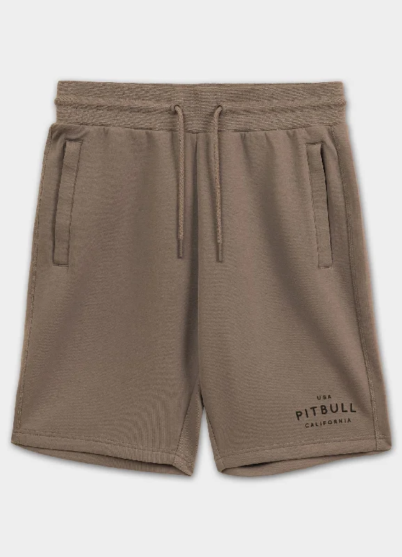 Lightweight Men's Linen PantsMen's sweat shorts SAMPSON - Light brown