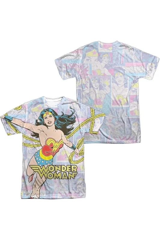 Men's Shirts with Wrinkle-Resistant FabricDC Comics Wonder Woman Collage (Front/Back Print) Short Sleeve Adult Poly Crew Tee / T-Shirt Men's Shirts with Wrinkle-Resistant FabricDC Comics Wonder Woman Collage (Front/Back Print) Short Sleeve Adult Poly Crew Tee / T-Shirt