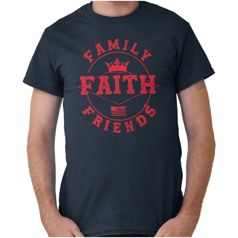 Men's Cufflink-Ready Shirts for Formal EventsFaith Family Friends T Shirt