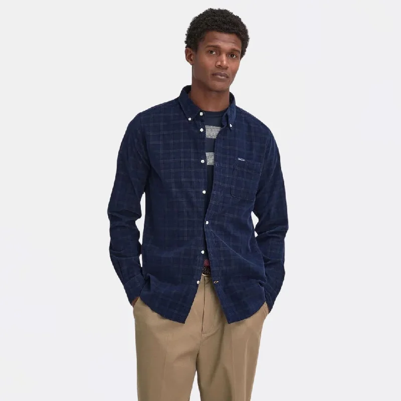 Men's Checkered Shirts for a Retro FeelHarthill Tailored Long-Sleeved Cord Shirt