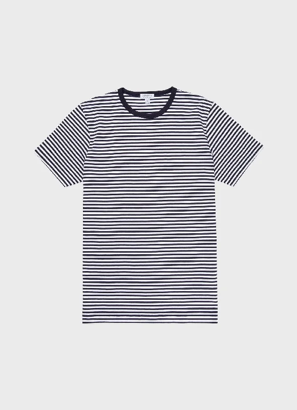 Men's Shirts for Outdoor ActivitiesMen's Classic T-shirt in Navy/White English Stripe
