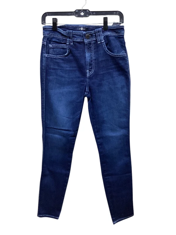 Men's Jeans with Functional PocketsJeans Skinny By 7 For All Mankind In Blue Denim, Size: 6 Men's Jeans with Functional PocketsJeans Skinny By 7 For All Mankind In Blue Denim, Size: 6