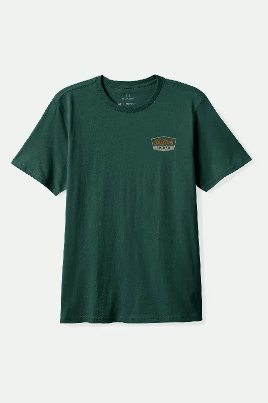 Men's Shirts with Roll-Up SleevesRegal S/S Standard T-Shirt - Deep Emerald/Rust/Sand