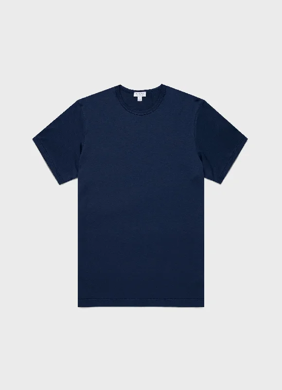 Men's Shirts with Asymmetrical HemlinesMen's Classic T-shirt in Ink Blue