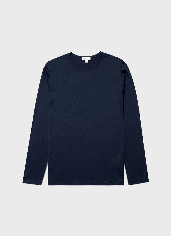 Men's Unique and Designer TopsMen's Classic Long Sleeve T-shirt in Navy
