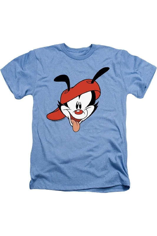 Patterned Men's Hawaiian ShirtsAnimaniacs Wakko Head Adult Heather Tee / T-Shirt