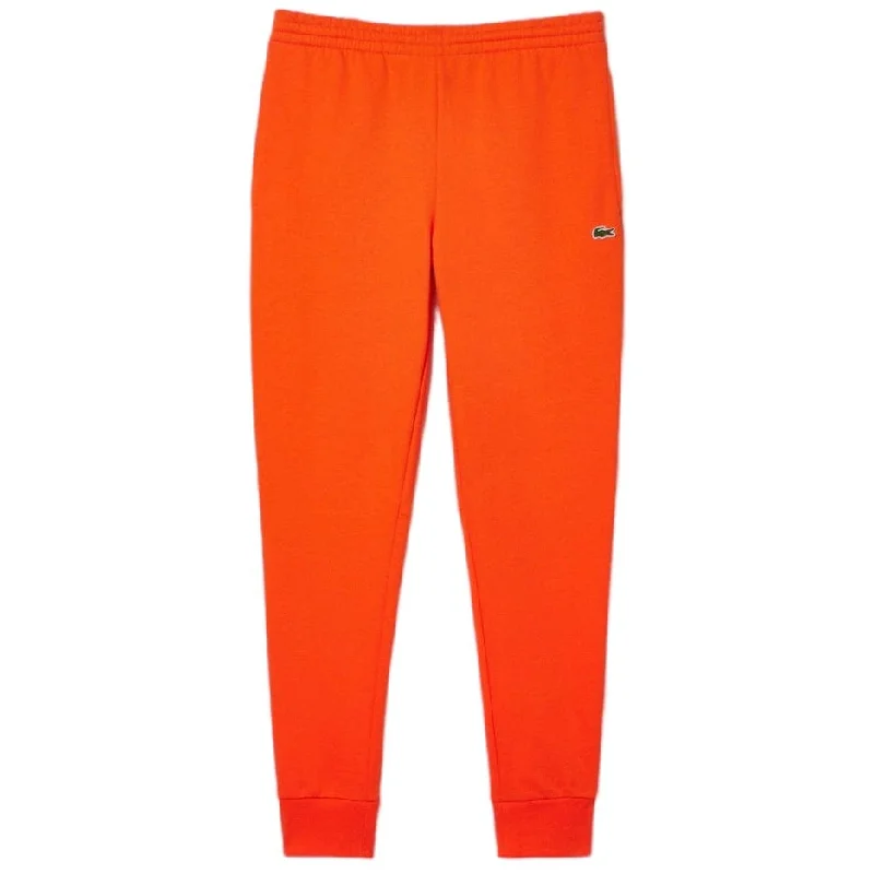 Durable Men's Work PantsLacoste Slim Fit Organic Cotton Fleece Sweatpants (Orange) XH9624-51