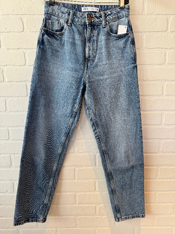 Elegant Men's JeansJeans Boyfriend By Zara In Blue Denim, Size: 4