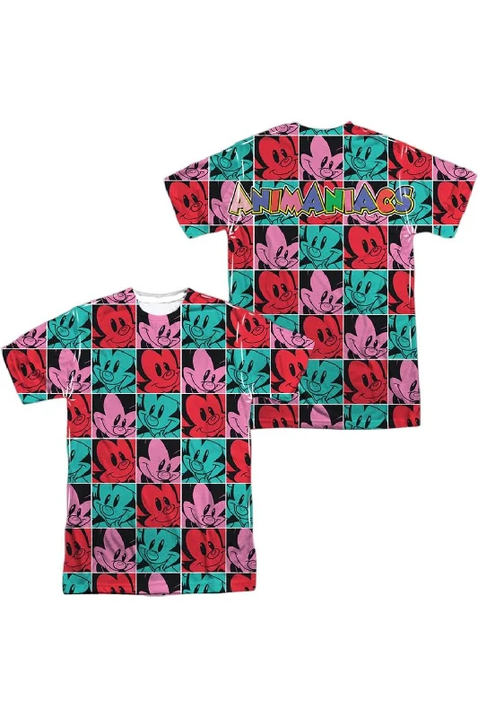 Men's Shirts with Patch PocketsAnimaniacs Squares (Front/Back Print) Short Sleeve Adult Poly Crew Tee / T-Shirt Men's Shirts with Patch PocketsAnimaniacs Squares (Front/Back Print) Short Sleeve Adult Poly Crew Tee / T-Shirt