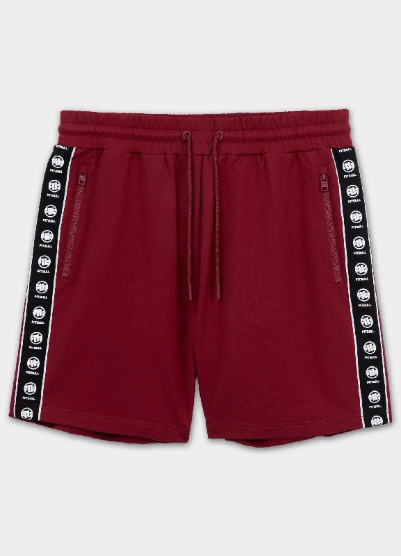 Men's Bike Shorts for CyclingMen's sweat shorts TAPE NUGGET - Burgundy