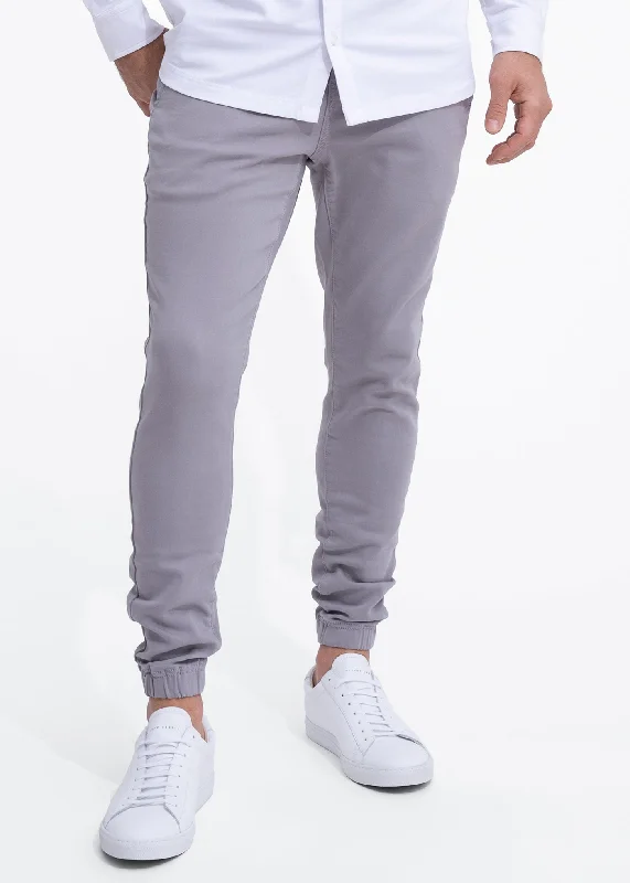 Men's Twill Pants for a Dressy LookDuo Joggers | Light Grey