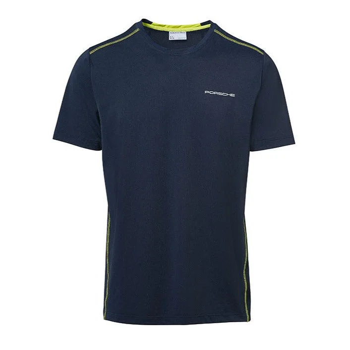Men's Shirts with CollarsPorsche Men's T-shirt, dark blue/acid green - Sport