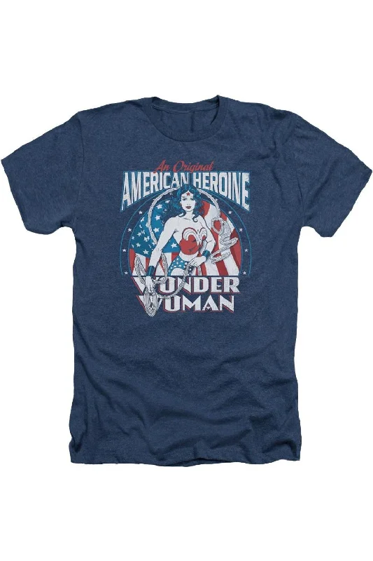 Men's Shirts for HuntingDC Comics American Heroine Adult Heather Tee / T-Shirt