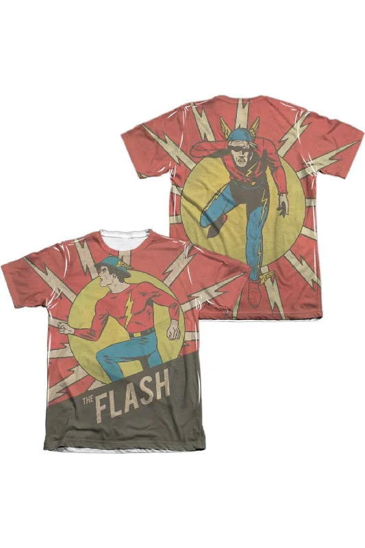 Solid-Colored Men's ShirtsDC Comics Flash Vintage Comic Flash (Front/Back Print) Adult Poly/Cotton Short Sleeve Tee / T-Shirt Solid-Colored Men's ShirtsDC Comics Flash Vintage Comic Flash (Front/Back Print) Adult Poly/Cotton Short Sleeve Tee / T-Shirt