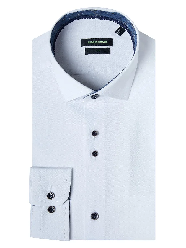 Men's Patterned Dress Casual Shirts for Smart-Casual EventsREMUS UOMO SLIM FIT SHIRT KIRK-WHITE Men's Patterned Dress Casual Shirts for Smart-Casual EventsREMUS UOMO SLIM FIT SHIRT KIRK-WHITE