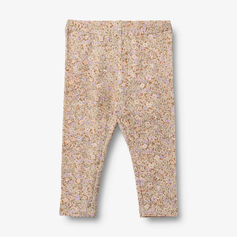 Men's Casual Pants for Everyday WearJersey Leggings Jules - lilac flower meadow
