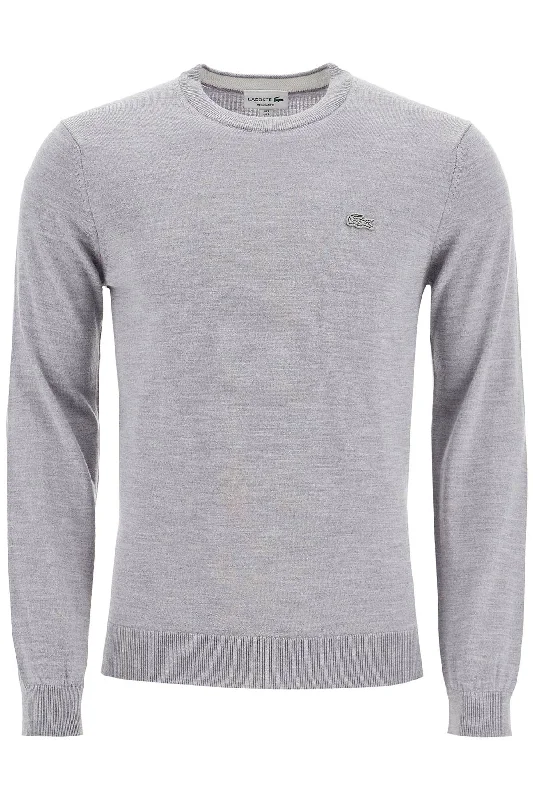 Men's Sweaters with Hidden PocketsLacoste Men's Wool Crewneck Pullover