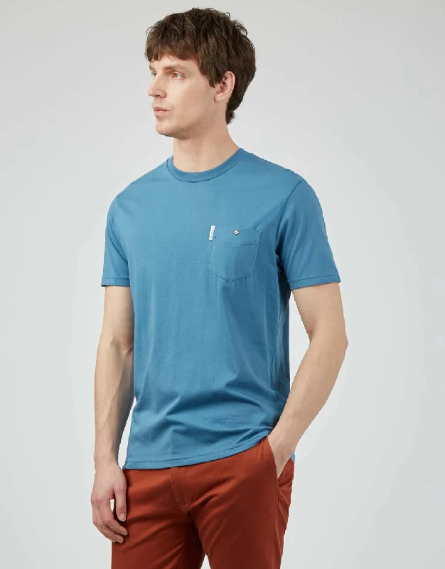 Comfortable Men's Polo ShirtsBen Sherman Signature Pocket Wedgewood Blue T-shirt