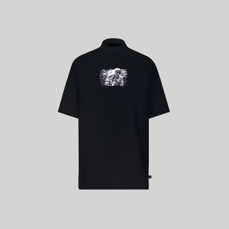 Men's Shirts with Rounded HemlinesROUGE T-SHIRT OVERSIZE BLACK
