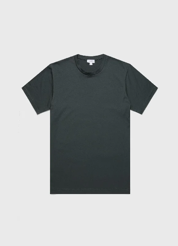 Men's Shirts with Ruffled HemlinesMen's Riviera Midweight T-shirt in Holly Green