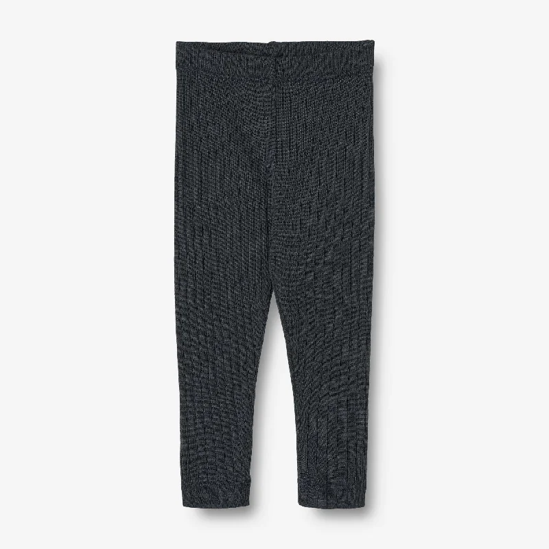 Men's Pants with Pleated FrontsWool/Silk Leggings Agi | Baby - navy