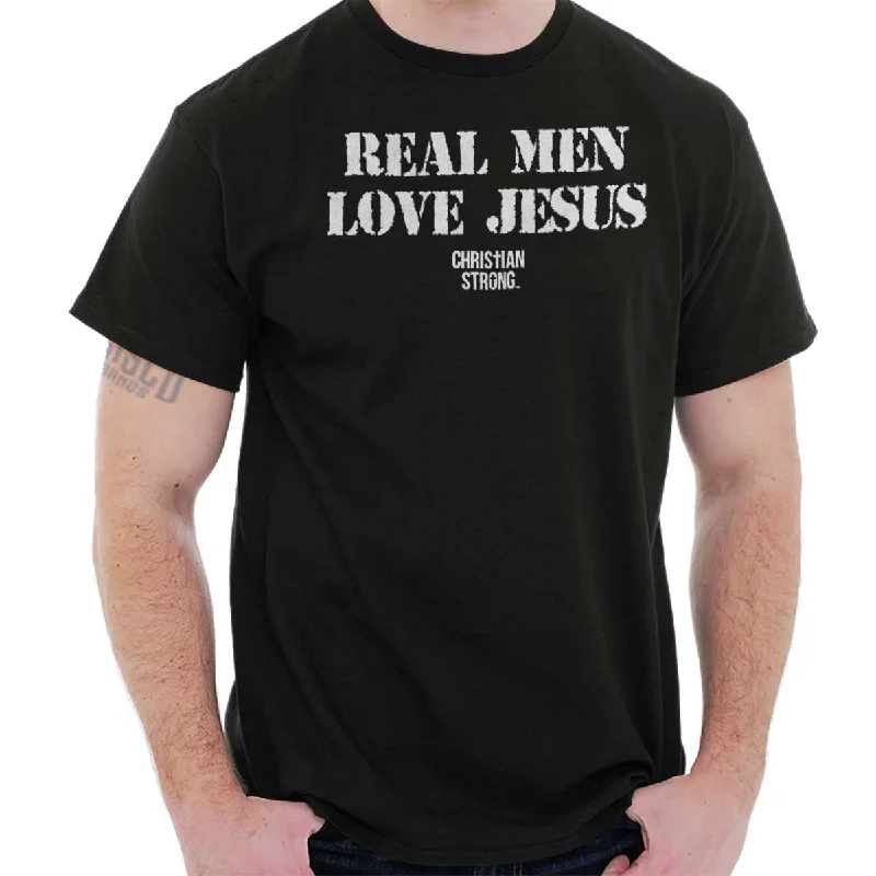 Comfortable Men's Flannel ShirtsReal Men Love Jesus T Shirt