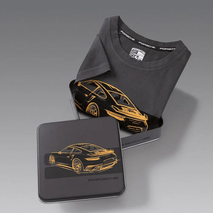 Solid-Colored Men's ShirtsPorsche Collector's T-Shirt - 911 Turbo S Exclusive (USA version, graphic on back) Solid-Colored Men's ShirtsPorsche Collector's T-Shirt - 911 Turbo S Exclusive (USA version, graphic on back)