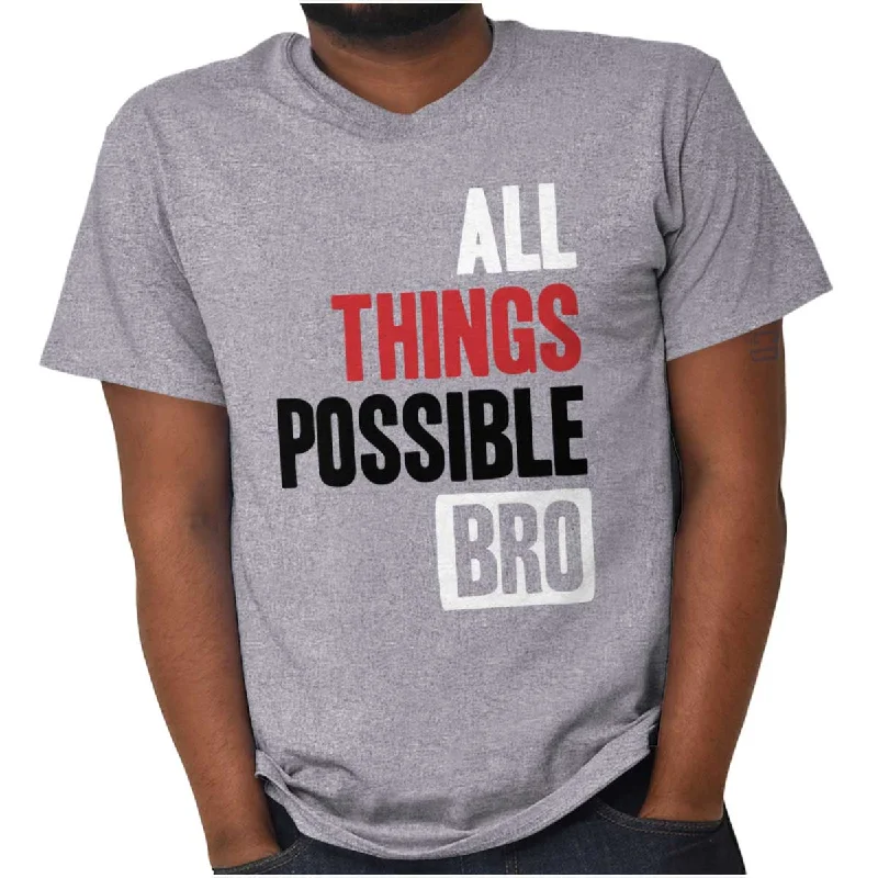 Men's Camping Shirts for Outdoor AdventuresAll Things Possible T Shirt