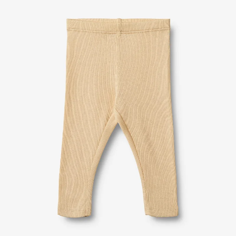 Men's Pants with Turn-Up CuffsRib Leggings Maddy - macadamia