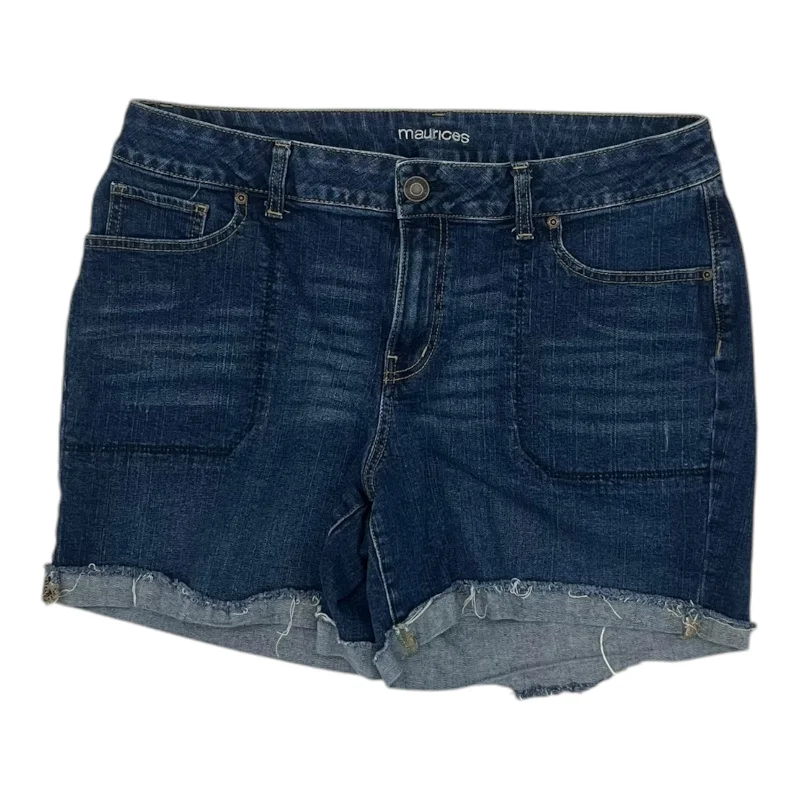 Men's Patterned Pants with ChecksShorts By Maurices In Blue Denim, Size:16