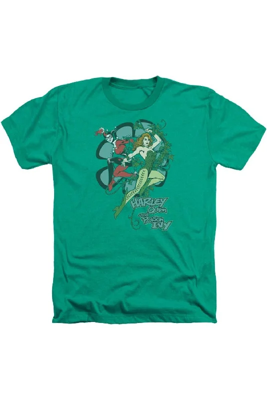 Men's Shirts with Pleated HemlinesDC Comics Harley And Ivy Adult Heather Tee / T-Shirt Men's Shirts with Pleated HemlinesDC Comics Harley And Ivy Adult Heather Tee / T-Shirt
