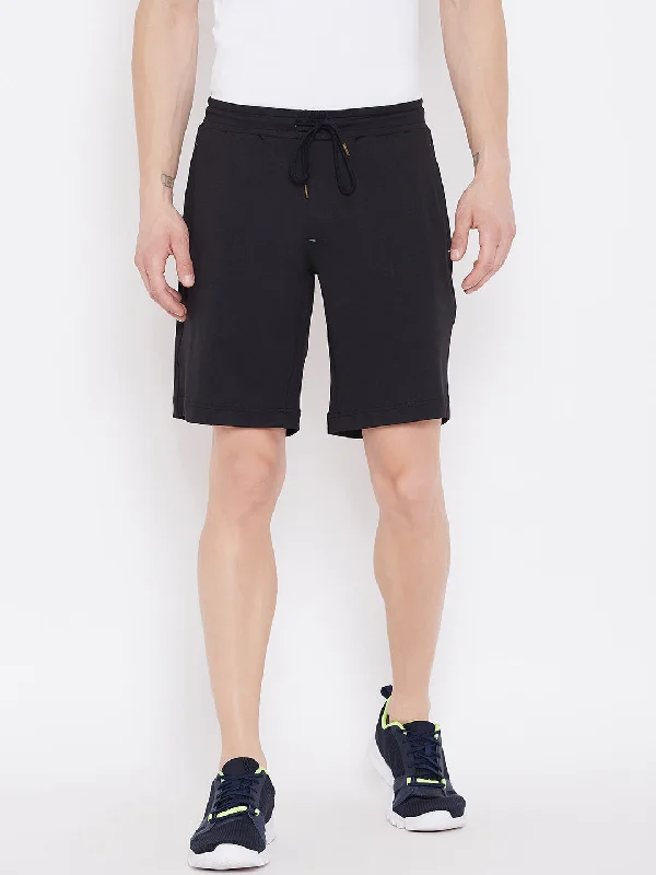 Stylish Men's Cargo PantsJUMP USA Blue Solid Regular Fit Sports Shorts for Men