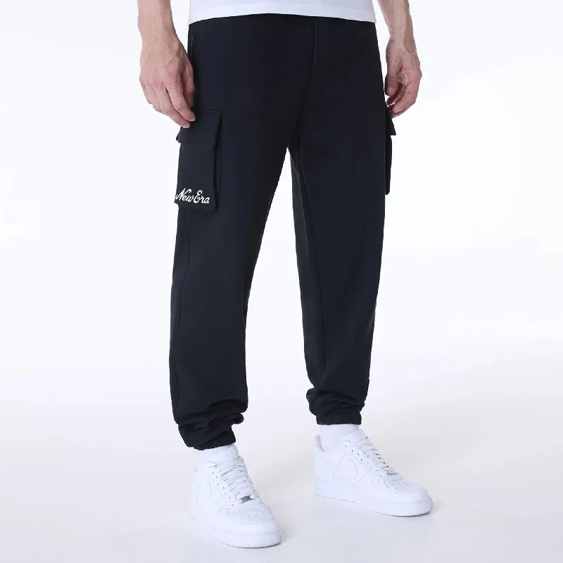 Men's Board Shorts for SurfingNew Era Script Black Fleece Joggers