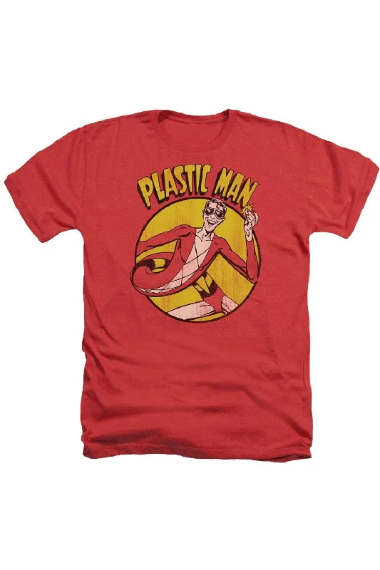 Men's Shirts for Beach OutingsDC Comics Plastic Man Adult Heather Tee / T-Shirt