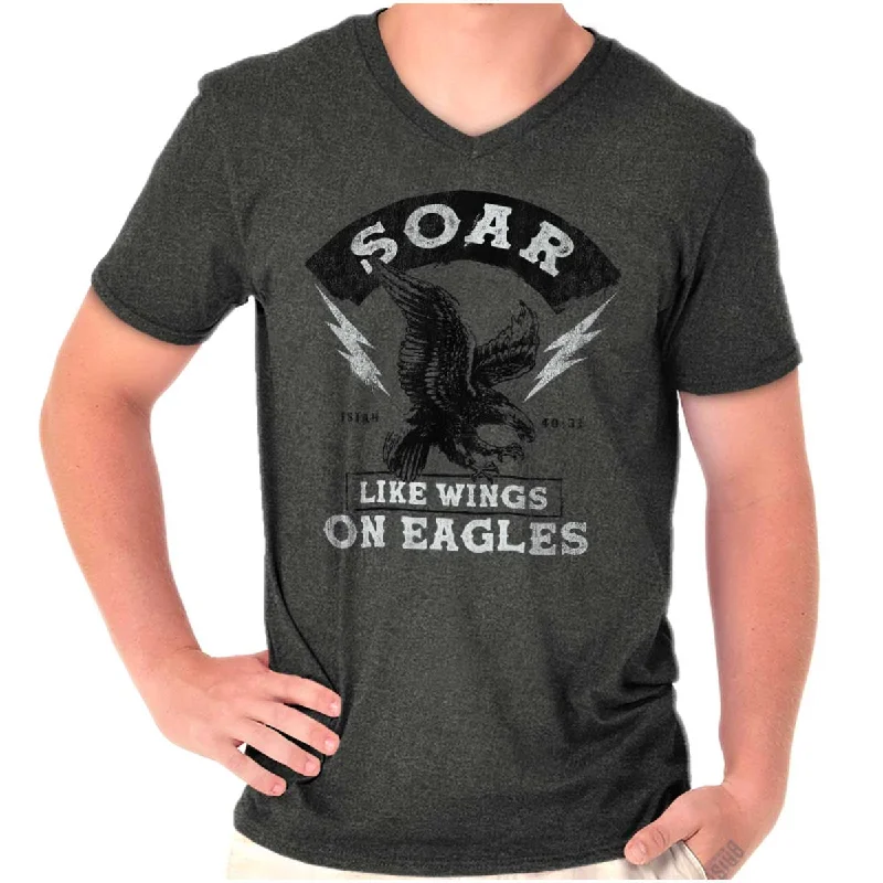 Men's Camouflage Shirts for an Outdoor AppealSoar Like Eagles V-Neck T Shirt