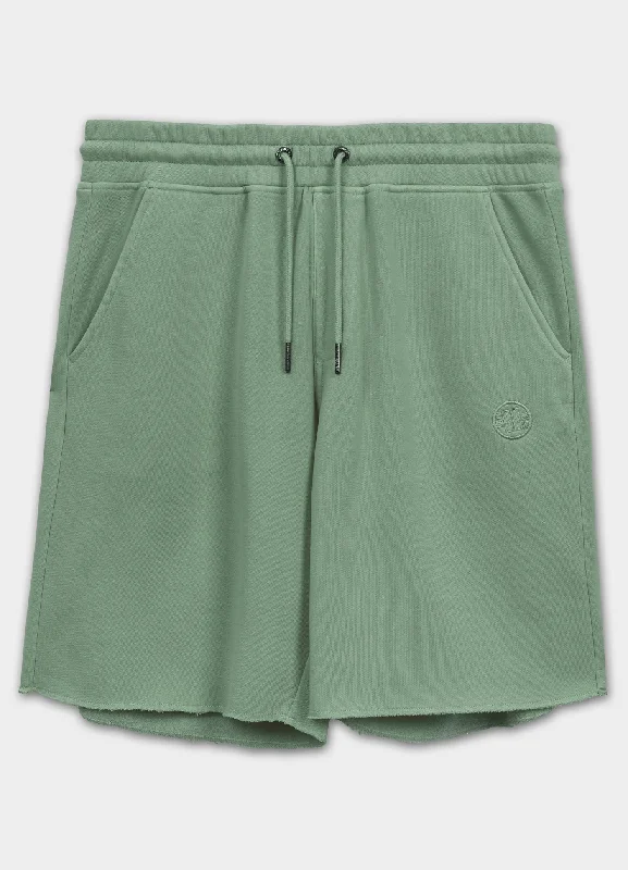 Men's Denim Shorts for SummerMen's Sweat shorts Washed Lancaster II - Sage green