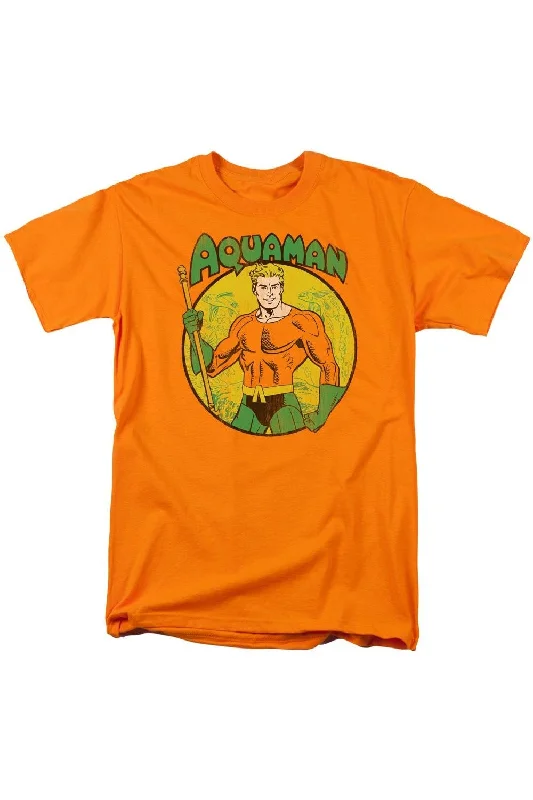 Men's Shirts with Single-Breasted DesignsDC Comics Aquaman Short Sleeve Adult Tee / T-Shirt Men's Shirts with Single-Breasted DesignsDC Comics Aquaman Short Sleeve Adult Tee / T-Shirt