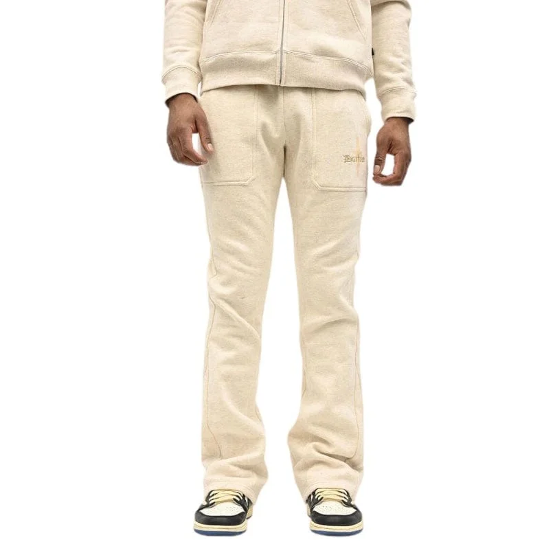 Casual Men's ChinosDoctrine Denim Core Dagger Flare Jogger (Heather Oatmeal) DB0050