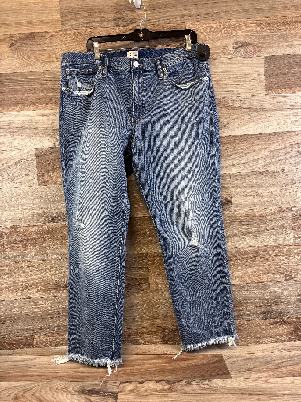Casual Ripped Men's JeansJeans Straight By J. Crew In Blue Denim, Size: 10