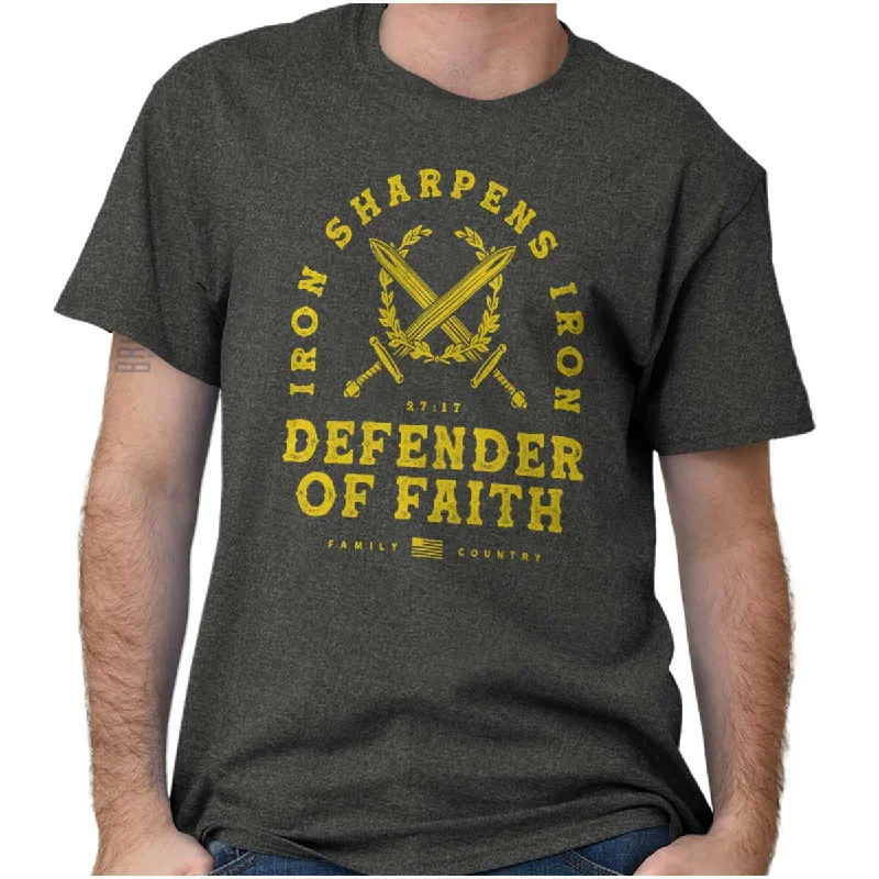 Men's Patterned Button-Down Shirts for Added InterestIron Sharpens Iron T Shirt