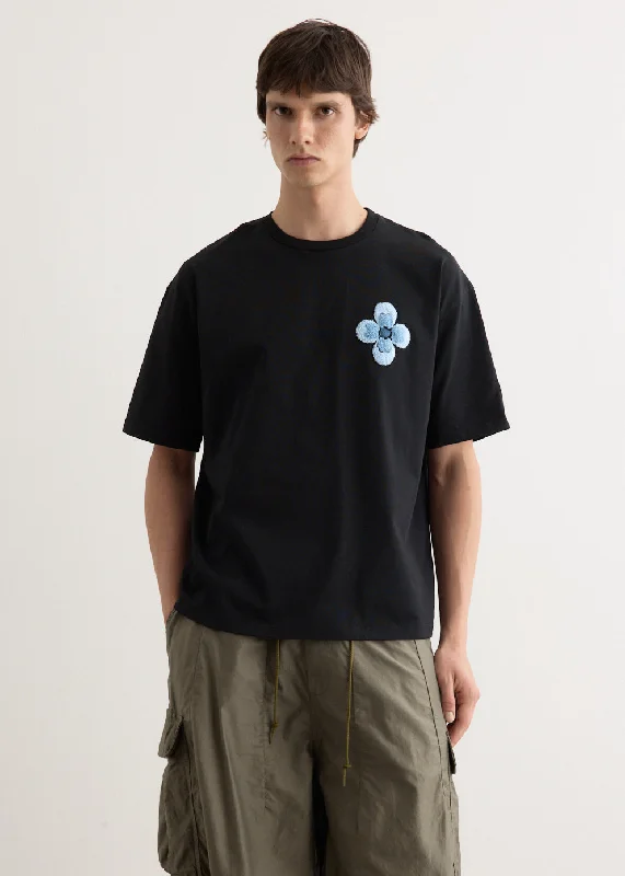 Lightweight Men's Linen ShirtsFloral Boucle Embroidered T-Shirt