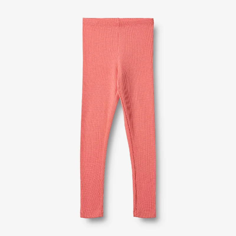 Men's Pants with Hidden PocketsRib Leggings Maddy - light coral