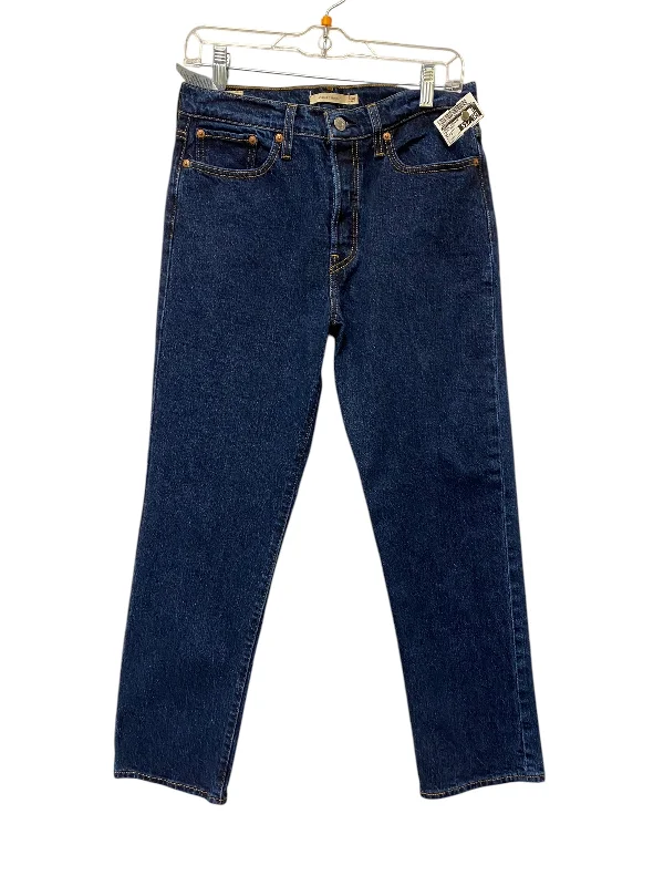Men's Jeans with Elastic WaistbandsJeans Straight By Levis In Blue Denim, Size: 8