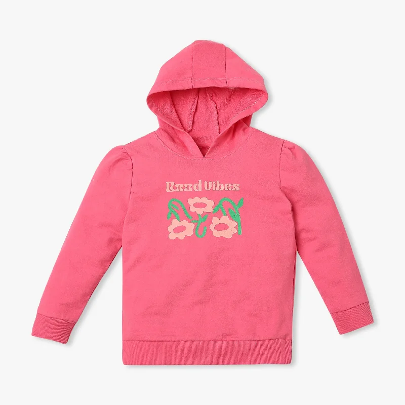 Men's Shirts with Zippered PocketsGirl's Regular Fit Printed Sweat Tee