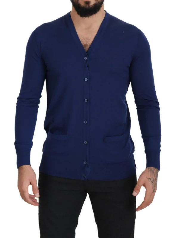 Men's Sweaters with Patch PocketsDolce & Gabbana Elegant Virgin Wool Cardigan Men's Sweater Men's Sweaters with Patch PocketsDolce & Gabbana Elegant Virgin Wool Cardigan Men's Sweater
